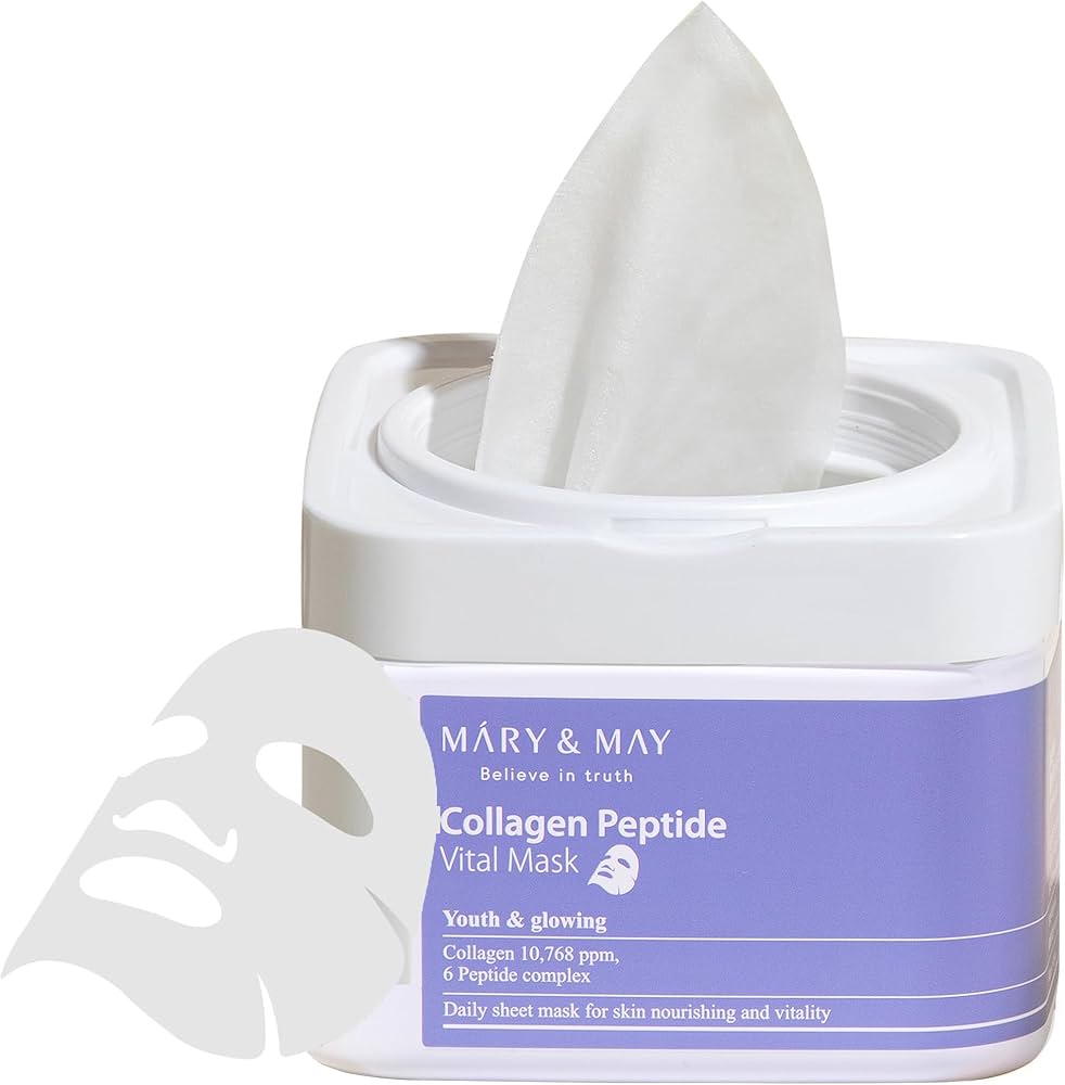 MARY&MAY COLLAGEN PEPTIDE VITAL MASK 30PCS