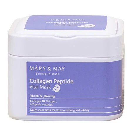 MARY&MAY COLLAGEN PEPTIDE VITAL MASK 30PCS